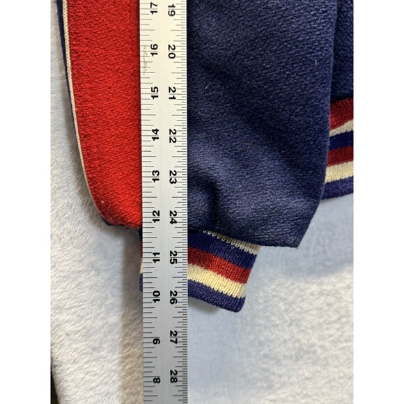 Vintage Varsity Cheerleader Butwin Blue‎ Red White Jacket "Bullpups" Sz Large(?) - Picture 10 of 10